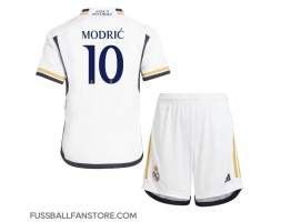 Real Madrid Luka Modric #10 Replik Heimtrikot Kinder 2023-24 Kurzarm (+ Kurze Hosen)